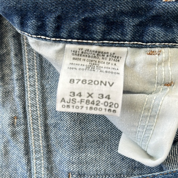 Men’s Rustler Vintage Blue Cotton Straight Fit Jeans - Picture 2 of 5